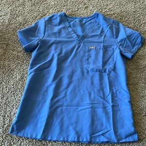 Figs Scrub Top - Ceil Blue - Small